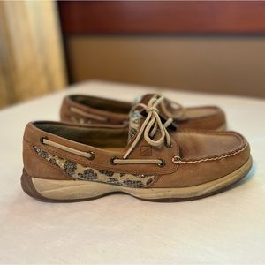 Sperry Boat Shoes, cheetah and sequin accent